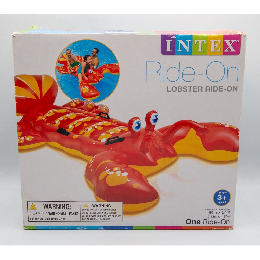 NEW Intex Ride-On Red‎ Lobster Inflatable Swimming Pool Float Toy 84"x54"
